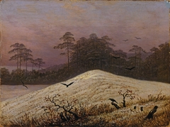 Snow hill with Ravens by Caspar David Friedrich