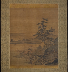 Spring View from a Thatched Pavilion on the Lakeshore by Anonymous