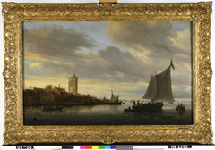 Stad aan een rivier by Salomon van Ruysdael