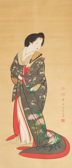 Standing Beauty by Utagawa Yoshitaki