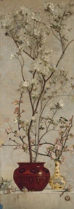 Still Life with Azaleas and Apple Blossoms by Charles Caryl Coleman