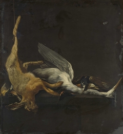 Still Life with Hare, Heron and other Birds by Elias Vonck