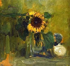 Still Life with Sunflower by Piet Mondrian