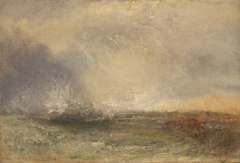 Stormy Sea Breaking on a Shore by J. M. W. Turner