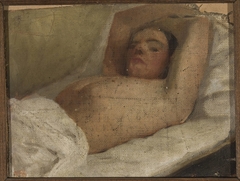Study of a reclining woman by Jan Ciągliński