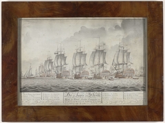 Tekening van het uitlopen van 's Lands vloot bij Texel, 19 juli 1781 by J. Weuyster