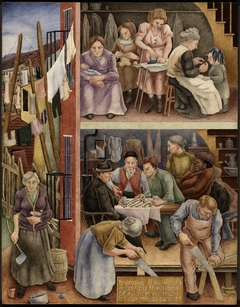 Tenement (mural study, Department of Justice Building, Washington, D. C.) by George Biddle