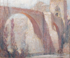 The Alcantara Bridge and the Alcazar at Toledo, Spain by George Wharton Edwards