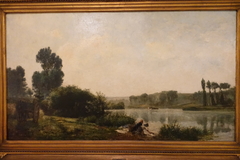 The banks of the Oise at Auvers by António Carvalho de Silva Porto