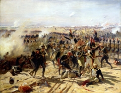 The Battle of Essling, May 1809 by Fernand Cormon