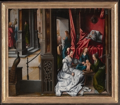 The Birth and Naming of Saint John the Baptist; (reverse) Trompe-l'oeil with Painting of The Man of Sorrows