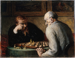 The Chess players by Honoré Daumier