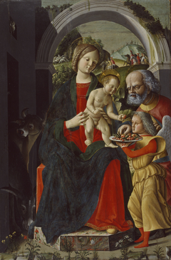 The Holy Family with an Angel by Baldassare Carrari