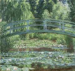 The Japanese Footbridge and the Water Lily Pool, Giverny by Claude Monet