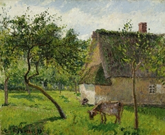 The Orchard and a Cow, Varengeville by Camille Pissarro