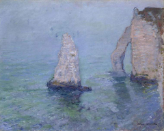 The Rock Needle and Porte d' Aval, Etretat by Claude Monet