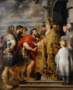 Theodosius and Saint Ambrose by Peter Paul Rubens