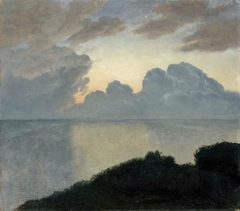 Summer night by the sea, Tisvilde by Viggo Christian Frederik Vilhelm Pedersen