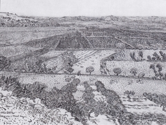 The plain "La Crau" near Arles, seen from Montmajour