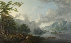 View of Windermere Lake, early morning by George Barret