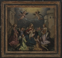 Virgin and Child with Saints Barbara and Catherine and Angels by Hans Rottenhammer
