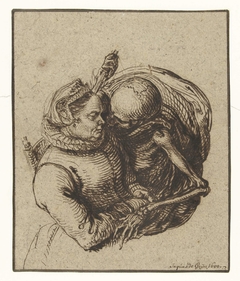 Vrouw en de Dood by Jacob de Gheyn II