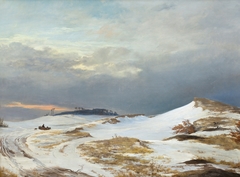 Winter landscape with Northern Zealand character by Johan Lundbye