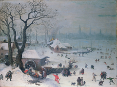 Winter Landscape with Snowfall near Antwerp