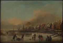 Winter Scene by Style of Jan van de Cappelle