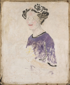 Woman in a lilac dress