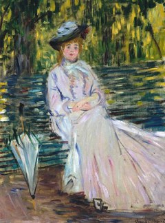 Woman Seated on a Bench by Claude Monet