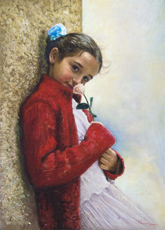 «Θάλεια»,50 x 70 cm,oil on canvas. by Οδυσσέας Οικονόμου