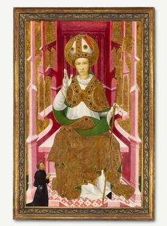 A Bishop Saint with a Donor (Saint Louis of Toulouse?) by Anonymous