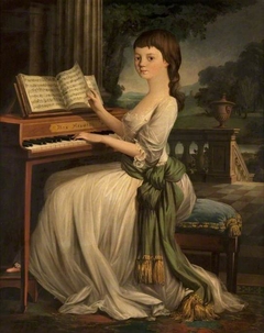A Girl at a Harpsichord by Mather Brown