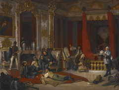 A Military Bivouac in a Royal Palace (Die Militärische Einquartierung in einem Hochfürstlichen Prunkschloss) by Josef Munsch