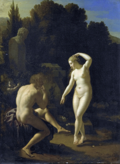 A Nymph Dancing to a Shepherd's Flute-Playing