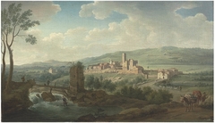 A View of Borghetto by Hendrik Frans van Lint