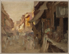 Agra – street market in the evening. From the journey to India by Jan Ciągliński