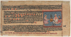 Akrura Informs Nanda and Yashoda: Page From a Dispersed Bhagavata Purana (Ancient Stories of Lord Vishnu)