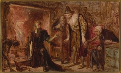 Alchemist Sendivogius and Sigismund III, sketch by Jan Matejko