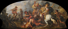 Alexander the Great hunting Lions
