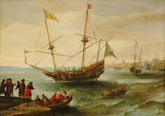 An Algerine ship off a barbary port