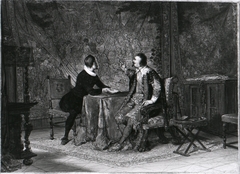 Anno 1626. Frederik Hendrik laat zich de Palamedes van Vondel voorlezen by Jacobus Ludovicus Cornet