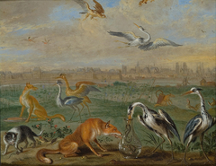Ansichten aus den vier Weltteilen mit Szenen von Tieren: Paris