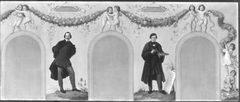 Bildnisse der Künstler Wilhelm von Kaulbach und Johann Schraudolph by Wilhelm von Kaulbach