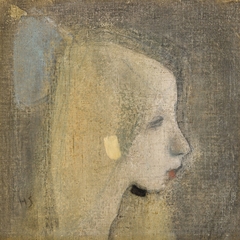 Blonde Girl (Girl with Blue Bow) by Helene Schjerfbeck