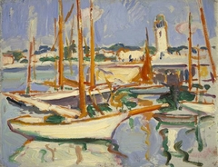 Boats at Royan by Samuel Peploe