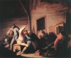Boisterous Peasants in an Inn by Adriaen van Ostade