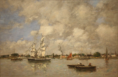Bordeaux, Boats on the Garonne by Eugène Boudin