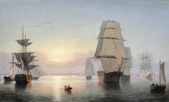 Boston Harbor, Sunset by Fitz Henry Lane